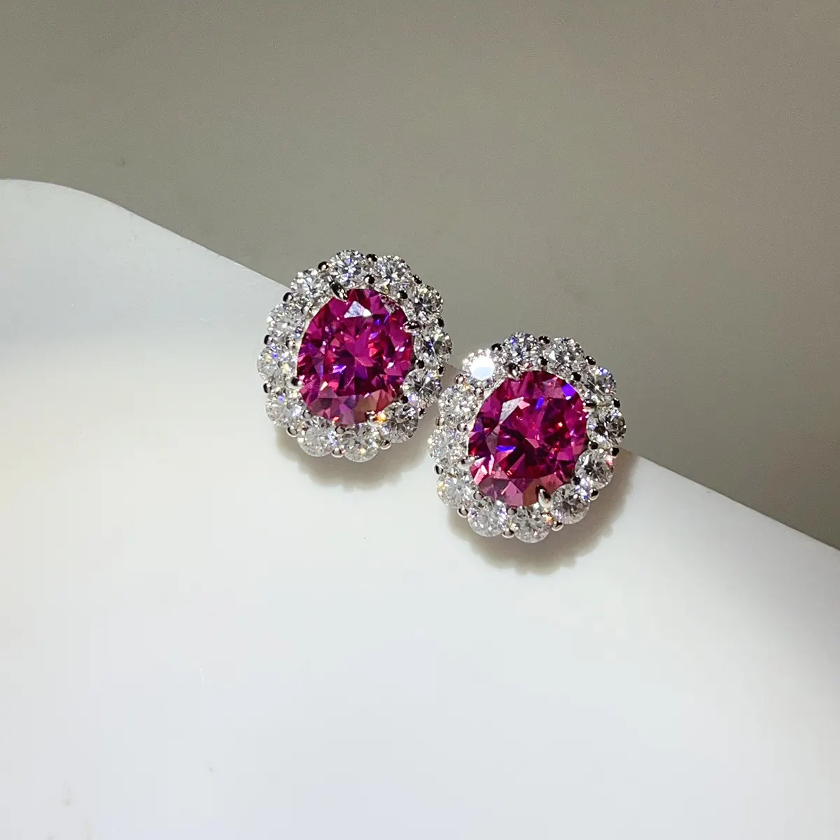 6 Carat 925 Sterling Silver Moissanite Stud Earrings